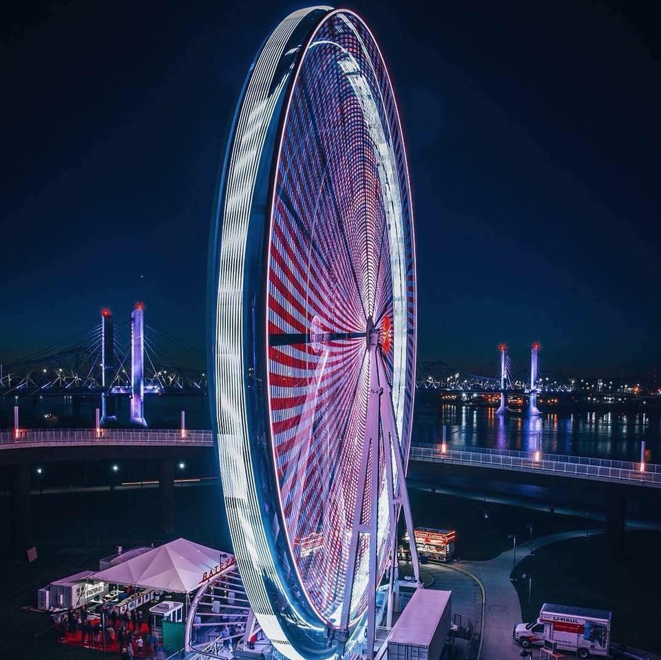Illuminated ferris wheel